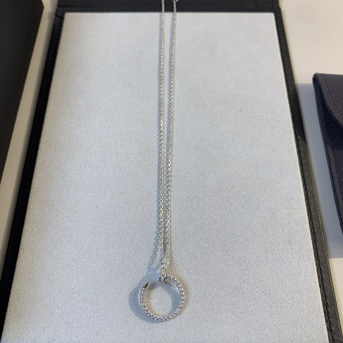 [AuraEcho Jewelry]JUSTE NECKLACE SILVER DIAMONDS