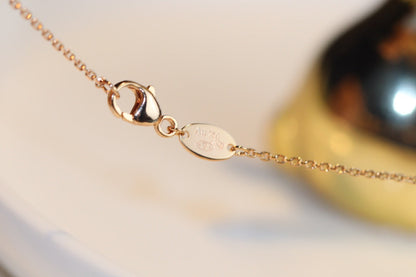 [AuraEcho Jewelry]JEUX MALACHITE 1 DIAMOND PINK GOLD NECKLACE