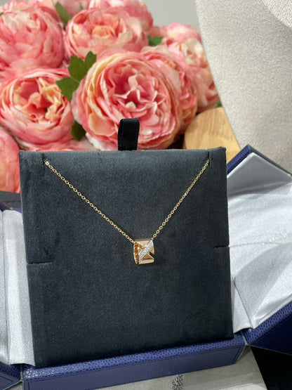 [AuraEcho Jewelry]LIENS EVIDENCE DIAMOND NECKLACE