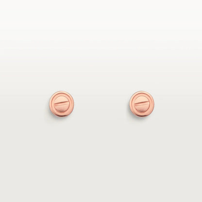 [AuraEcho Jewelry]LOVE EARRINGS PINK GOLD 10MM