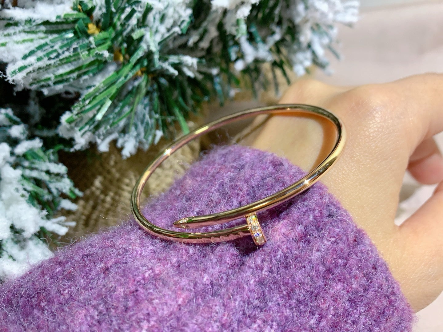 [AuraEcho Jewelry]JUSTE BRACELET 2.5MM DIAMONDS