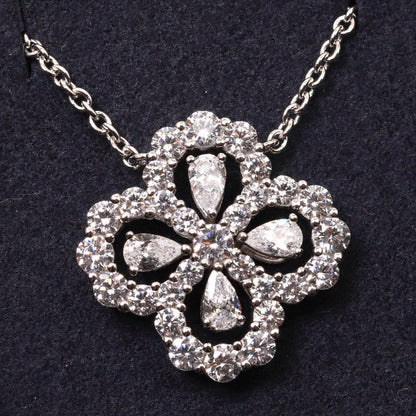 [AuraEcho Jewelry]LOOP NECKLACE FULL MOTIF DIAMOND 16MM MULTIPLE COLORS