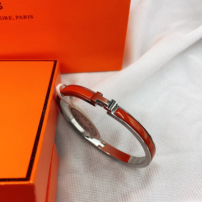 [AuraEcho Jewelry]CLASSIC HM CLIC RED 8MM ENAMEL BRACELET