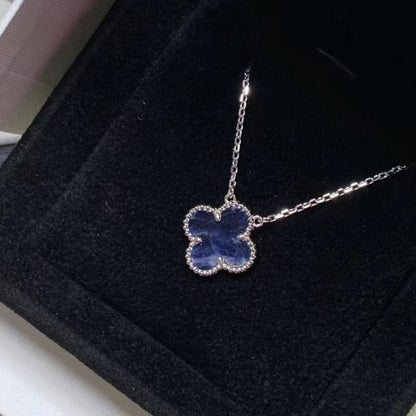 [AuraEcho Jewelry]CLOVER 15MM PIETERSITE NECKLACE SILVER